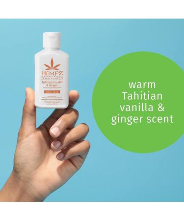Hempz Tahitian & Ginger Herbal Body Moisturizer - Vanilla - 2.25 Fl Oz | Tahitian Vanilla & Ginger - 2.20 Fl Oz - Buy Online on GoSupps.com