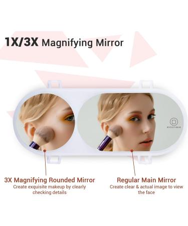 BYOOTIQUE Sun Car Visor Vanity Mirror | 11 6500K LED | 1/3X Magnification | 3 Color Lights | Dimming Girly Cosmetic Touch Inside Mirror for Women - Buy Online on GoSupps.com