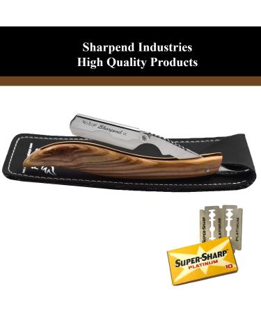 Professional Vintage Straight Edge Barber Razor | Premium Stainless Steel Shavette for Men | Includes PU Leather Storage Bag | Perfect Moustache & Beard Shaper - Buy Online on GoSupps.com