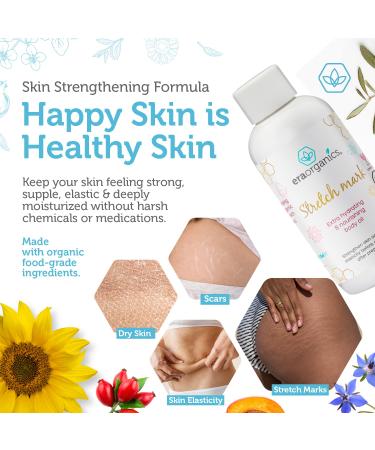 Organic Stretch Mark Oil for Pregnancy - Extra Moisturizing Belly Oil to Prevent Stretch Marks - Must-Have Pregnancy Essential | Era Organics - Buy Online on GoSupps.com