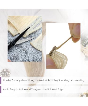 LAAVOO Real Hair Extensions - Blonde Ombre Brown Balayage Tresses | Virgin Hair 55cm | #8/27/60 Injections 25g - Buy Online on GoSupps.com