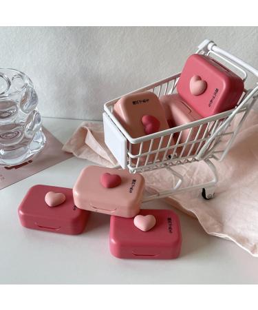 Portable 3D Hearts Contact Lens Cases - 4 Pack Travel Kit with Tweezers & Solution Bottle for Outdoor Use - Assorted Colors - Buy Online on GoSupps.com