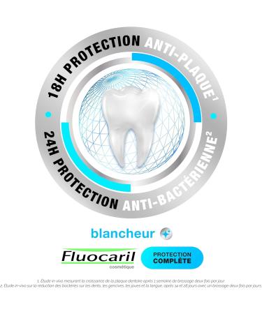 FLUOCARIL - Dentifrice Anti-Caries Protection Compl te Blancheur 145mg - Ar me/Go t Menthe - Email renforc et dents fortes - Aide pr venir les caries Haleine fra che Blancheur (lot de 2x 75ml) - Buy Online on GoSupps.com