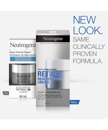 Neutrogena Rapid Wrinkle Repair Regenerating Cream - Retinol Face & Eye Moisturizer - Hyaluronic Acid Serum- 48 mL - Buy Online on GoSupps.com