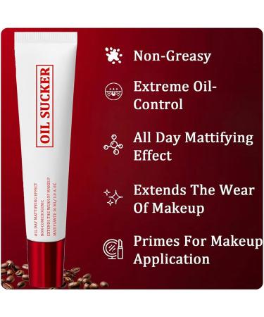 blmcoos Oil Sucker Primer Makeup Pore Refiner Primer Mattifying Primer for Oily Skin Waterproof & Sweatproof Makeup Base Alkaline Formula for Instant Pore Tightening 1 - Buy Online on GoSupps.com