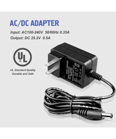24V/25V Massage Gun Charger Adapter | Deep Tissue Massager Power Cord | AC/DC Charger for Fascia Gun (Not for 12V/16.8V Models) - Buy Online on GoSupps.com