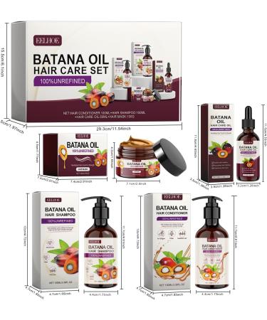 XJBD Batana Oil 4 Pack Volumizing Shampoo and Conditioner Anti-Frizz Deeply Nourishes Scalp Smooth Hair Including Shampoo Conditioner Mask - Buy Online on GoSupps.com