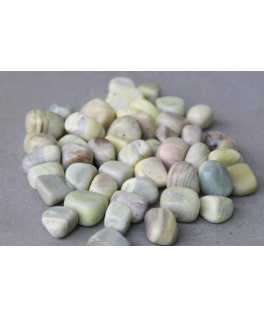 Jet Energized Serpentine Tumbled Stone 100 grams A++ Approx. 0.75" to 1" inch High Grade Healing Metaphysical Crystal Therapy Booklet IMAGE IS JUST A REFERENCE