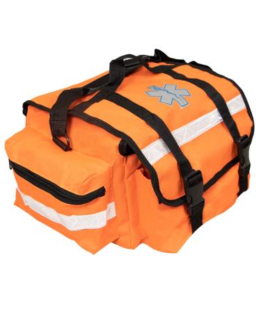 Primacare KB-RO74-O First Responder Bag for Trauma  17x7x 9 Professional Multiple Compartment Kit Carrier for Emergency Medical Supplies l Orange