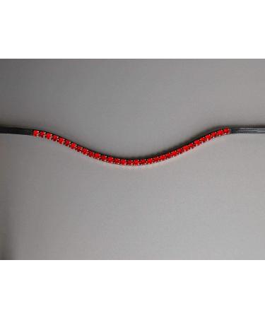 Shop Happiness Hinge Headband Horse Red 'Siam' | Curved Pony Leather with Large Stones - International Shipping Available - Buy Online on GoSupps.com