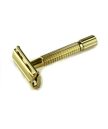 Edward London & Co. Elegant Gold Double Edge Butterfly Safety Razor - Premium Shaving Experience - Buy Online on GoSupps.com