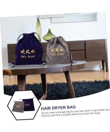 Healeved 4 Pcs Storage Bag Multifunctional Bag Travel Jewelry Bag Hair Dryer Organizer Bag Flocking Cloth - Buy Online on GoSupps.com