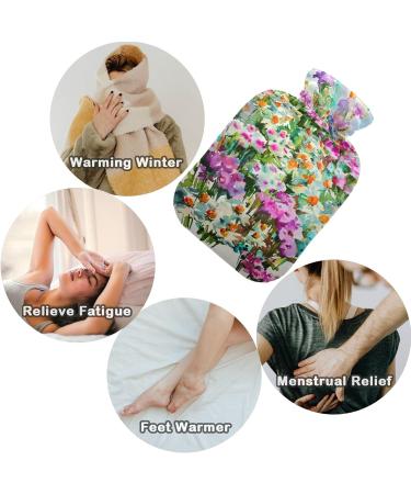 Shop Naanle Romantic Spring Flowers Heat Bottle - 1L Transparent Hot Water Bottle for Hand & Foot Pain Relief | Ideal for Warmth and Cold Therapy - Buy Online on GoSupps.com