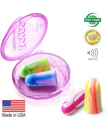 MOLDEX Sparkplugs Soft Foam Earplugs - 10 Pairs for Sleeping Snoring Travel & Shooting | 33dB NRR | Made in USA | Multicolor - Buy Online on GoSupps.com