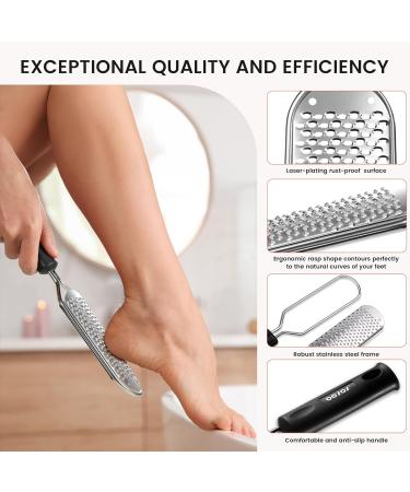 BEZOX Foot Scrubber - Stainless Steel Callus Remover for Smooth Feet | Effective Dead Skin Rasp - International Shipping Available - Buy Online on GoSupps.com