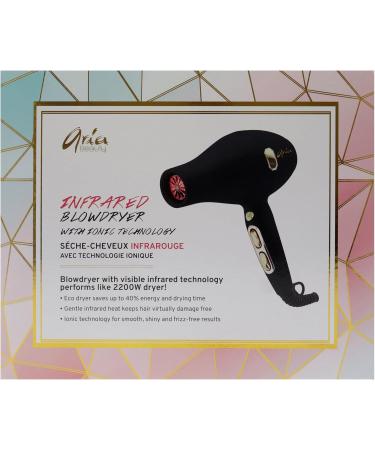 Aria Beauty Infrared Blow Dryer With Ionic Technology - Ionic Blow Dryer for Enhanced Shine and softness - Hair Blow Dryer with Cool Shot Button - 1 pc - Buy Online on GoSupps.com