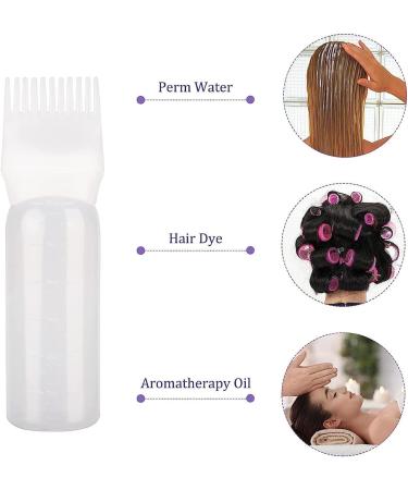 GYTFOG Hair Oil Applicator Bottle Set - 3 PCS Color Oil Comb Tool for Scalp Treatment - 120 Ml Essential Bottle with Comb and Graduated Scale - Buy Online on GoSupps.com