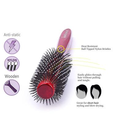 1.5 Inch Small Round Hair Brush for Blow Drying | Soft Nylon Bristles | Roller Curling Styling Volume Hairbrush for Men and Women | Short Thin Curly Hair | Pack of 1 - Buy Online on GoSupps.com