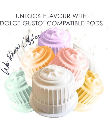 Dolce Gusto Compatible Coffee Pods Variety Pack - Caramel Latte, Cappuccino, Hot Chocolate, Cafe Au Lait, Flat White (50 Pods, 50 Servings) - Buy Online on GoSupps.com
