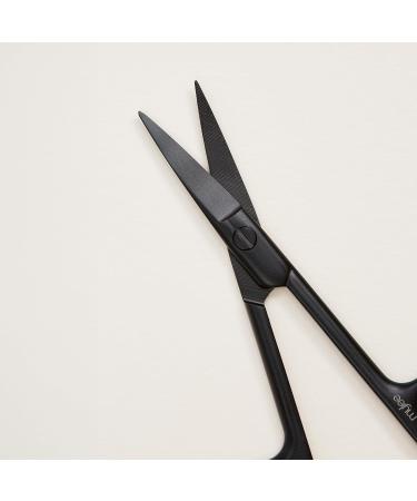 Mylee Straight Edge Nail Scissors Professional Sleek Matte Black Stainless Steel Salon-Quality Nail Scissors for Precision Trimming of Nail Edges and Creating Straighter Shapes - Buy Online on GoSupps.com