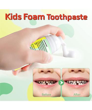 Kids Foaming Toothpaste with Low Fluoride | U-Shaped Toothbrush | Strawberry Watermelon Flavor - Buy Online on GoSupps.com