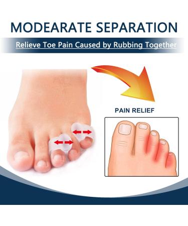 JKcare Pinky Toe Separators - Single Loop Little Toe Spacers & Protectors - 10 Pack (Clear) - Buy Online on GoSupps.com
