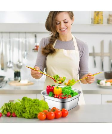 Wash Basin Dish Tub for Kitchen Sink Large Capacity Stainless Steel Basin with Rolled & Wide Edge Stackable Washing Basket for Fruit Kitchen No Drain Hole - Buy Online on GoSupps.com