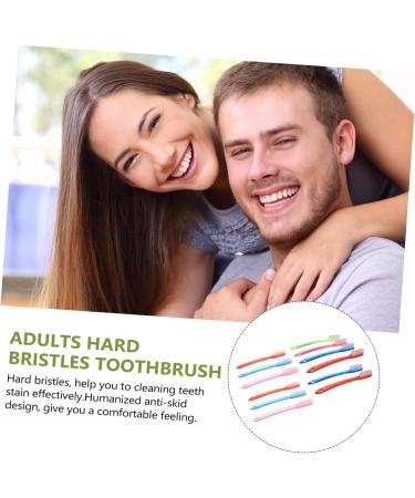 Buy TOVINANNA 12 Pieces Hard Bristle Toothbrush Set for Adults - Premium Cleaning Tool - International Shipping Available - Buy Online on GoSupps.com