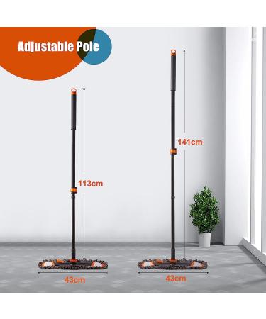 CLEANHOME Mops for Floor Cleaning with 3 Different Washable Mop Pads and Extendable 55 Long Handle  Multifunction Dust Mop for Hardwood Marble Tile Floor Mopping Mop two - Buy Online on GoSupps.com