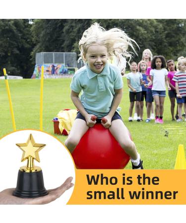 24 Pack Mini Star Trophy Awards - Plastic Gold Trophies for Halloween Party Favors & School Rewards - Buy Online on GoSupps.com