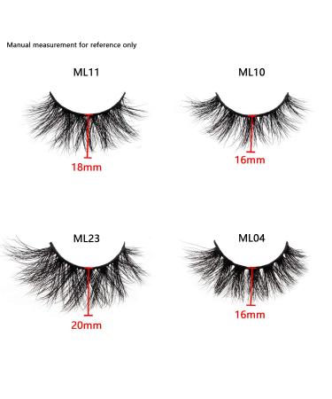 DOORES 3D Mink Lashes 4 Styles | Handmade Mixed-Mink False Eyelashes 16-20mm - Buy Online on GoSupps.com