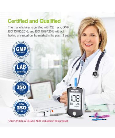 AUVON I-QARE DS-W Glucose Test Strips for AUVON DS-W Meter - 100 Count (Pack of 1) - Buy Online on GoSupps.com