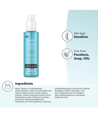 Neutrogena Hydro Boost Hydrating Cleansing Gel 6 oz - Deep Hydration for Glowing Skin - Buy Online on GoSupps.com
