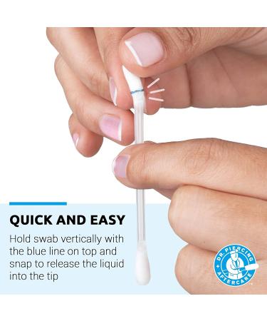 Dr. Piercing Aftercare Sensitive Skin Swabs - Natural Saline-Based Solution for Piercing Wounds - 36 Swabs with Storage Case - Buy Online on GoSupps.com