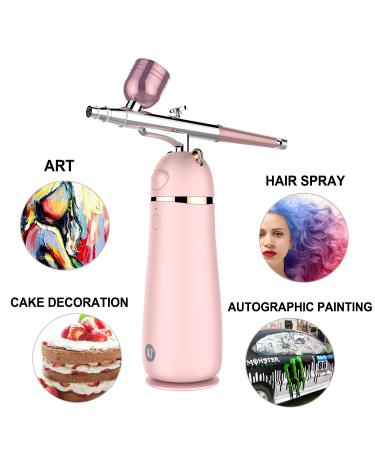Cordless Airbrush Kit for Makeup, Cake Decoration, Art Painting | Portable Handheld Gun with Compressor for Nail Design, Tattoo & Graffiti - Buy Online on GoSupps.com