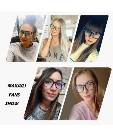 Maxjuli Blue Light Blocking Glasses for Women Men - A1 Transparent Computer Reading/Gaming/TV/Phones - Buy Online on GoSupps.com