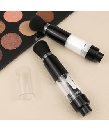 Refillable Powder Brush 2-in-1 Retractable Makeup Brush with Refillable Loose Powder Bottle Manual Press Automatic Makeup Brushes for Color Highlight Contour Blush Powder - Buy Online on GoSupps.com