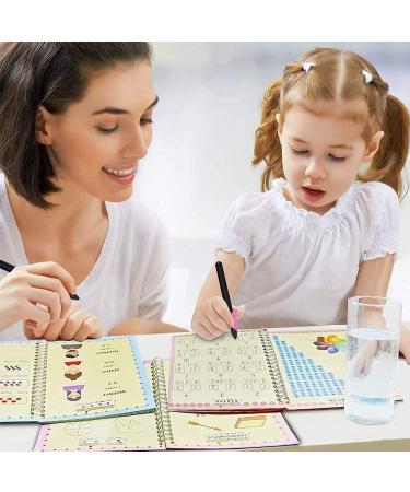 Digmonster Magic Ink CopyBooks - Reusable Manuscript Workbooks for Kids | 4 Antique Designs for Easy Learning & Practice - Buy Online on GoSupps.com
