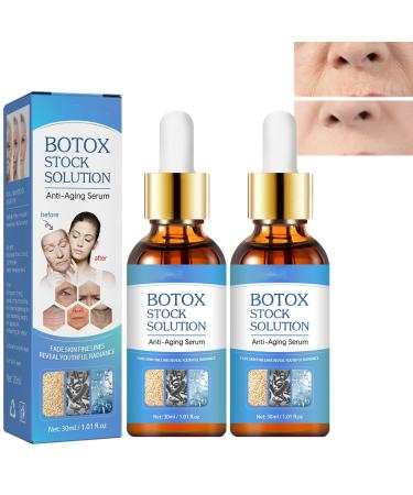 Quatinuetio Botox Face Serum Quatinuetio Botox Stock Solution Botox Stock Solution Anti-Aging Serum 30ml/1.05oz for All Skin Types 1.05oz 2pcs
