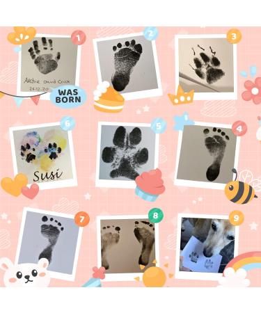 Nabance Baby Hand and Footprint Kit - 2 Large Inkless Print Pads | Safe Non-Toxic Keepsake for Babies 0-12 Months & Dogs | Imprint Cards Included - Buy Online on GoSupps.com