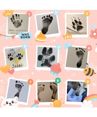 Nabance Large Dog Paw Print & Baby Handprint Set - 2 Photo Frames - Perfect Family Gift for Dogs & Cats - Buy Online on GoSupps.com
