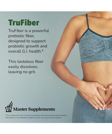 Master Supplements TruFiber - 6.35 oz Pack of 2 - Prebiotic Fiber to Help Boost Probiotic Growth - Supports Digestive Health - Vegan Gluten Free - 100 Total Servings - Buy Online on GoSupps.com