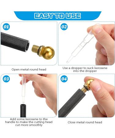 6-Piece Glass Cutter Tool Set with Pencil Style Cutter, Circular Cutter, Carbide Cutter, Screwdriver, Oil Dropper - for Glass, Tiles, Mirror - Buy Online on GoSupps.com