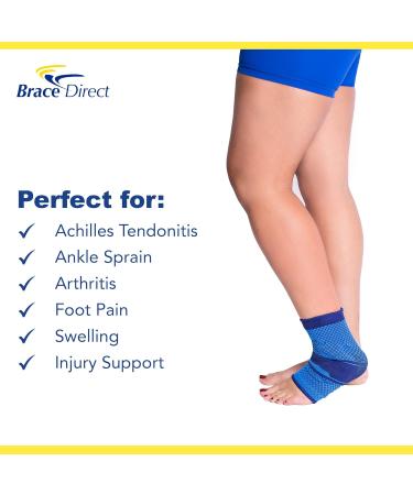Breathable Knit Sport Ankle Support Brace | Compression Sleeve for Plantar Fasciitis & Ankle Pain | Unisex 2XL - Buy Online on GoSupps.com