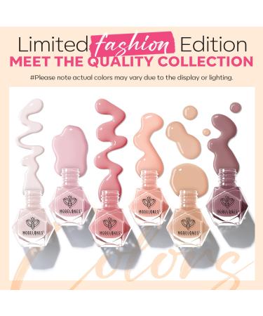 Modelones Nail Polish Set - 6 Neutral Nude Shades for All Skin Tones | Quick Dry DIY Nail Art Ideal Gift for Women & Girls - Buy Online on GoSupps.com