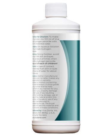 Viva Doria Food Grade Hydrogen Peroxide 12% - 16 Fl Oz | Safe for Food Use International Shipping Available - Buy Online on GoSupps.com