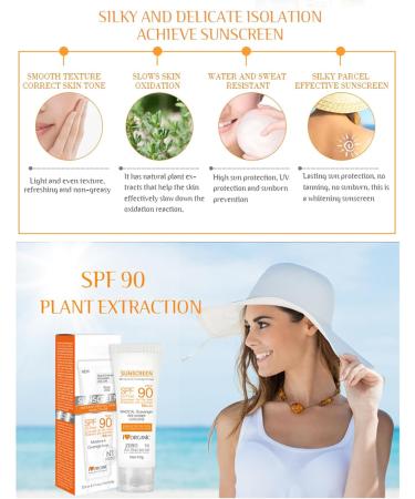  Sloane SPF 90 Face Sunscreen - Natural Broad Spectrum Sunscreen Oil Free | Face & Face Sunscreen Sun Protection for Face Arms Thighs for Most - Buy Online on GoSupps.com