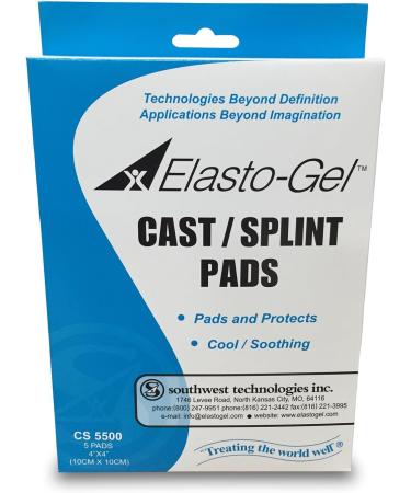 Elasto-Gel Sterile Cast/Splint Pad - 5 Pack (4"x4"x1/8") | Comfort & Protection for Injury Recovery - Buy Online on GoSupps.com