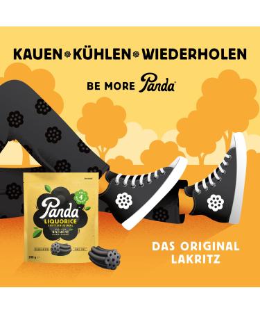 Panda Original Licorice Sweets - Vegan Fat-Free 240g x 12 Bags | Natural Ingredients | Cute Panda Treats - Buy Online on GoSupps.com