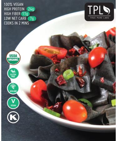 Organic Bean Ribbon Cut Artisan Pasta Combo Sampler Pack - Edamame, Black & Yellow Soy - Keto Low Carb Protein Gluten Free Pasta - 3 Pack - Buy Online on GoSupps.com